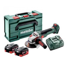 Аккумуляторная угловая шлифмашина Metabo WVB 18 LTX BL 15-125 Quick, 2 акб LiHD 5.5 Ah, з/у ASC 145, кейс MetaBox