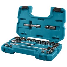 Набор торцевых головок с трещоткой 1/2'' Makita в кейсе, 23 шт