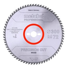 Пильный диск Metabo Precision cut wood - professional, 300x30, Z72 WZ 10°