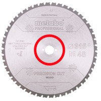 Пильный диск Metabo Precision cut wood - professional, 315x30, Z48 WZ 5° neg
