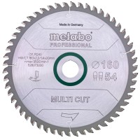 Пильный диск Metabo Multi cut - professional, 160x20, Z54 FZ/TZ 8°