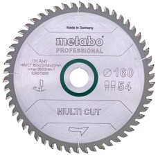 Пильный диск Metabo Multi cut - professional, 160x20, Z54 FZ/TZ 8°