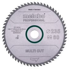 Пильный диск Metabo Multi cut - professional, 235x30, Z60 FZ/TZ 5°