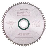 Пильный диск Metabo Multi cut - professional, 216x30, Z64 FZ/TZ, 10°