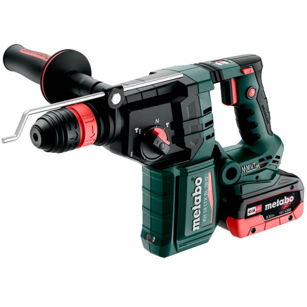 Аккумуляторный перфоратор Metabo KH 18 LTX BL 28 Q, 2 акб 18V 5.5AH LIHD, з/у ASC 145 в MetaBOX 165 L