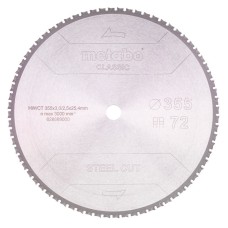 Пильный диск Metabo Steel cut — classic, 355x25,4 Z72 FZ/FA 4°