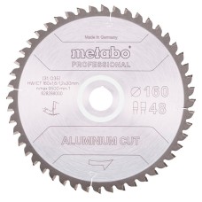 Пильный диск Metabo Aluminium cut - professional, 160x20 Z48 FZ/TZ 5°neg