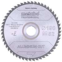 Пильный диск Metabo Aluminium cut - professional, 190x30 Z52 FZ/TZ 5°neg