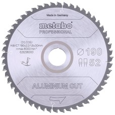 Пильный диск Metabo Aluminium cut - professional, 190x30 Z52 FZ/TZ 5°neg