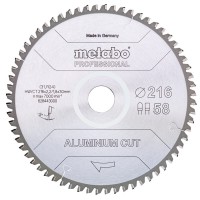 Пиляльний диск Metabo Aluminium cut - professional, 216x30 Z58 FZ/TZ 5°neg