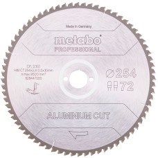 Пильный диск Metabo Aluminium cut - professional, 254x30 Z72 FZ/TZ 5°neg