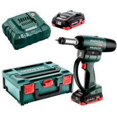 Аккумуляторный заклепочный пистолет Metabo NMP 18 LTX BL M10, 2 акб LiHD 18V 4 Ah, з/у в MetaBOX 145 M