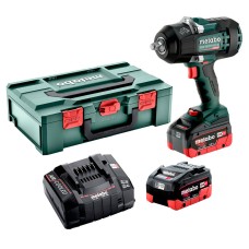 Аккумуляторный ударный гайковерт Metabo SSW 18 LTX 1450 BL с 2 акб 8 Ah, з/у ASC 145, metaBOX 145 L