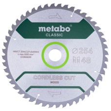 Пильный диск Metabo Cordless cut wood - classic, 254x30 Z48 WZ 5°