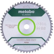 Пильный диск Metabo Cordless cut wood - classic, 305x30 Z56 WZ 5°