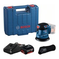 Акумуляторна ексцентрикова шліфмашина Bosch GEX 185-LI Professional, 1 акб GBA 18V 4.0Ah, з/п