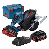 Аккумуляторная циркулярная пила Bosch GKM 18V-50 Professional, 2 акб GBA 18V 5.0Ah, з/у