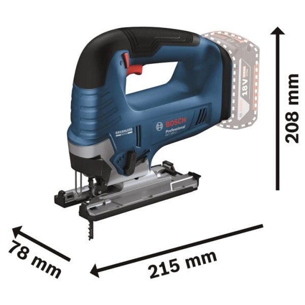 Акумуляторний лобзик Bosch GST 185-LI Professional, 2 акб GBA 18V 4.0Ah і з/п