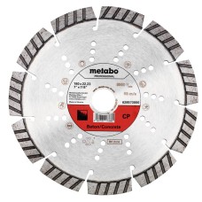 Алмазный отрезной диск по бетону Metabo CP 180x22,23 мм