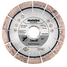 Алмазный отрезной диск по граниту Metabo GP 125x22,23 мм