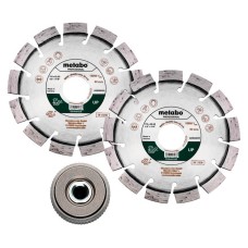 Алмазный отрезной круг универсальный Metabo Professional UP, 115x22,23 мм 2 шт, гайка Quick M 14