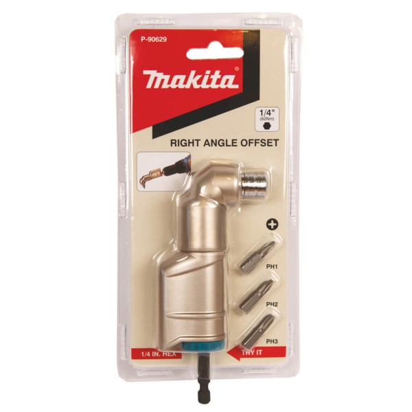 Угловая насадка для дрели-шуруповерта с битами Makita