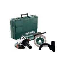 Угловая шлифмашина Metabo WEV 850-125 Set, кейс, 1 алмазный диск, вытяжной кожух