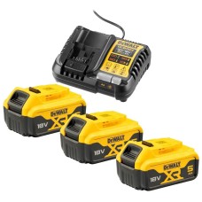 Зарядний пристрій DeWALT DCB1104P3 з трьома акб 18В XR Li-Ion 5 Ah