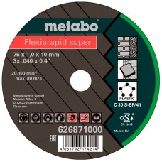 Отрезной круг универсальный Metabo Flexiarapid Super 76x1,0x10,0 мм Universal, 5 шт