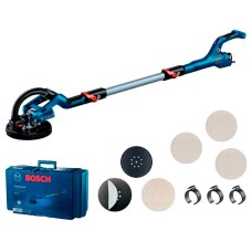 Шлифовальная машина по гипсокартону (жираф) Bosch GTR 550 Professional с опорной тарелкой 215 мм, набором шлифкругов 24 шт