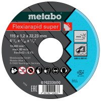Отрезной круг по нержавейке Metabo Flexiarapid super 115x1,2x22,23 мм Inox, TF 41