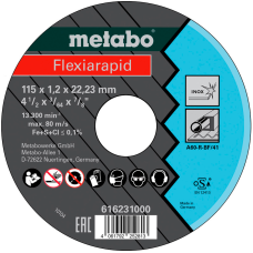Отрезной круг по нержавейке Metabo Flexiarapid 115x1,2x22,23 мм Inox, TF 41