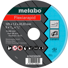 Отрезной круг по нержавейке Metabo Flexiarapid 125x1,2x22,23 мм Inox, TF 41
