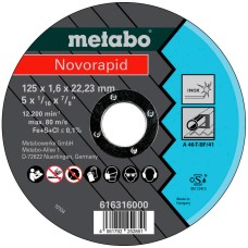 Отрезной круг Metabo Novorapid 125x1,6x22,23 Inox, TF 41