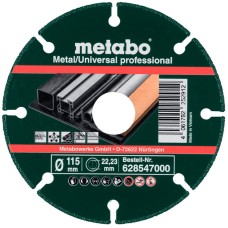 Алмазный отрезной диск для металла Metabo 115x1,3x22,23 мм, Universal professional