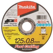 Диск відрізний по нержавіючій сталі Makita Z60T 125x0.8x22.23 мм, плаский