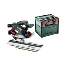 Аккумуляторная дисковая пила Metabo KS 18 LTX 57 BL без акб, с торцовочной шиной, в кейсе Metabox