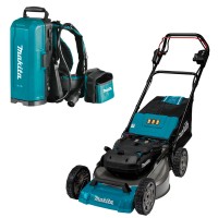 Акумуляторна газонокосарка Makita LM001CZ з рюкзаком для акумуляторів PDC01, без акб