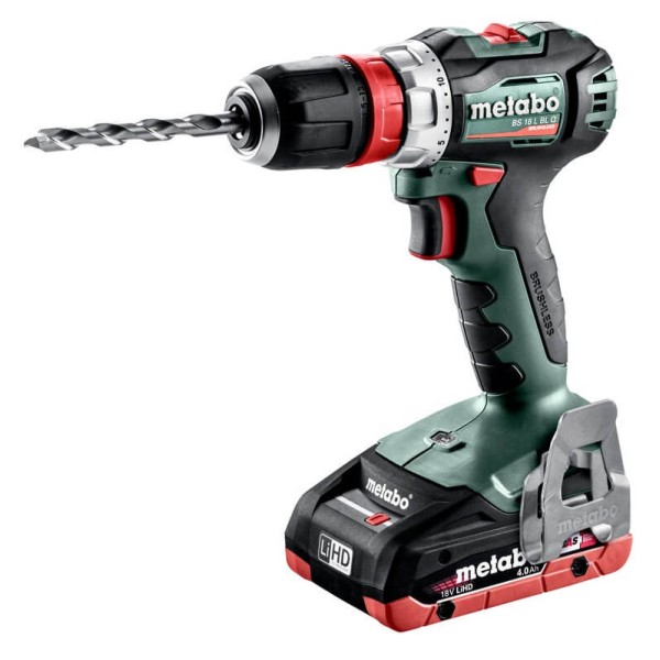 Аккумуляторная дрель-шуруповерт Metabo BS 18 L BL Q, с 2 акб LiHD 4 Ah, з/у ASC 55, в кейсе MetaBox 145
