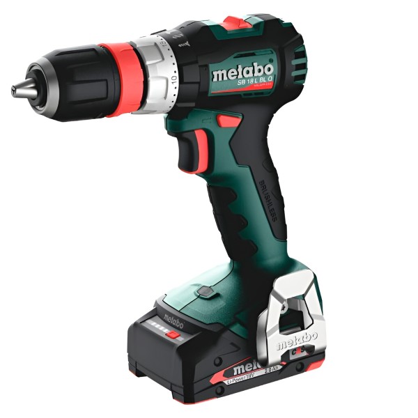 Аккумуляторная ударная дрель-шуруповерт Metabo BS 18 L BL, 2 акб Li-Power 18 V 2 Ah та з/п SC 30
