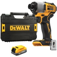 Шурупокрут ударний акумуляторний DeWALT DCF840E1T, акб 18V XR Li-lon PowerStack 1.7 Аh, кейс TSTAK, без з/п