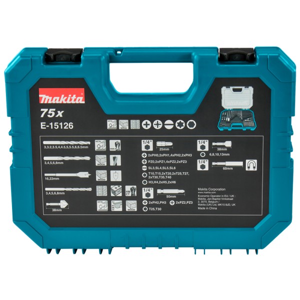 Набір свердл та біт Makita, 75 шт