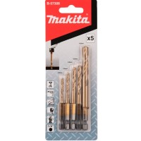 Набір свердел по металу HSS-TiN Makita, 5 шт