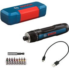 Аккумуляторная отвертка Bosch Professional GO 3 в кейсе с набором насадок