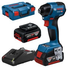 Аккумуляторный ударный гайковерт Bosch GDR 18V-220 C Professional с 2 акб GBA 18V 5 Ah, з/п GAL 18V-40, модулем GCY 42 в L-BOXX 136