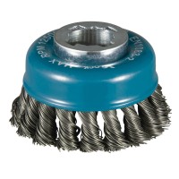 Чашечная щетка из витой проволоки Makita X-Lock, 80 мм
