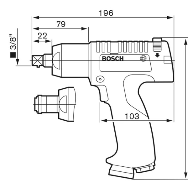 Импульсный пневматический гайковерт Bosch M10