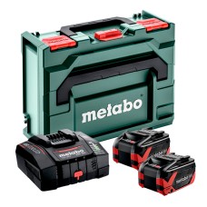 Базовый комплект Metabo 2 акб LiHDX 8 Ah + з/п ASC 290 в metaBOX 145
