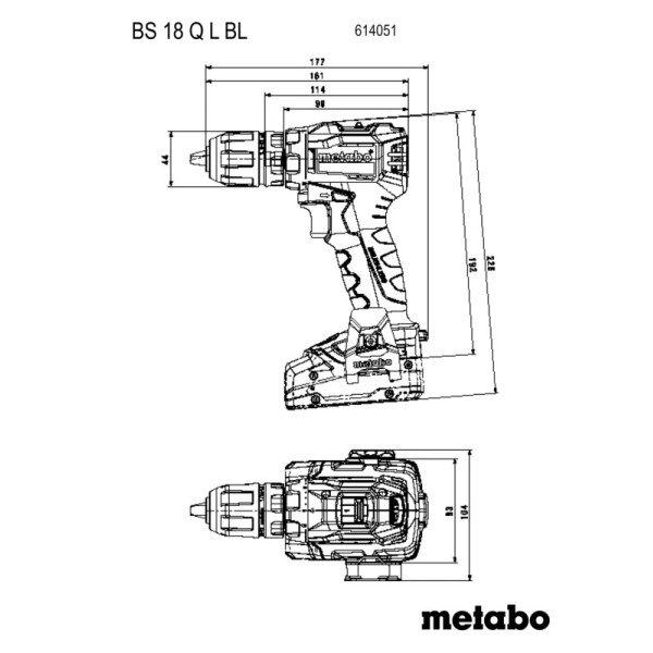Аккумуляторная дрель-шуруповерт Metabo BS 18 L с 2 акб 18V 2 Ah, з/у SC 30 в metaBOX 145