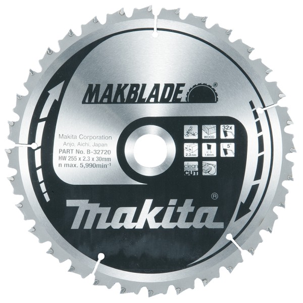 Диск Makita MAKBlade по дереву 255x30 мм, 32T